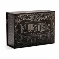 A FLUSTER card game box on a white background