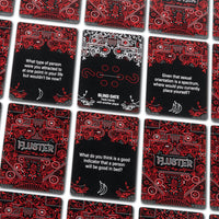 Cards from the FLUSTER Spicy Pack laid out in a grid on a white background