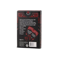 The FLUSTER Spicy Pack seen from the back on a white background